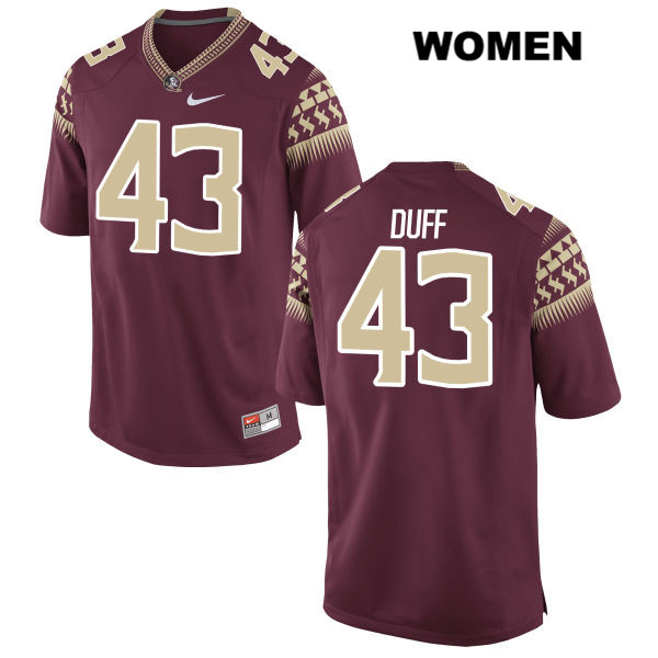 Women's NCAA Nike Florida State Seminoles #43 Jake Duff College Red Stitched Authentic Football Jersey JZI4669SO